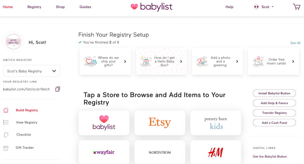Babylist registry sales